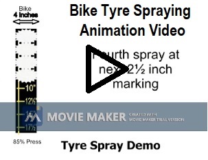 Bike Tyre spraying animation video