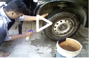 Car Tyre Dinlog Tyre Spray spraying video