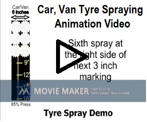 Car/ Van Tyre spraying animation video